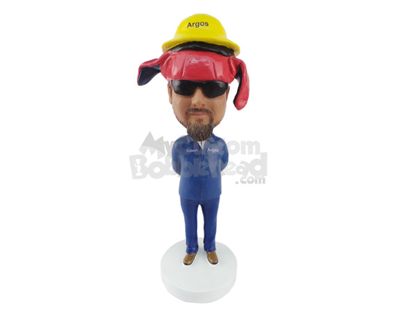 Custom Bobblehead Man Wearing 3 Caps With His Night Suit - Leisure & Casual Casual Males Personalized Bobblehead & Cake Topper Custom Bobblehead Man Wearing 3 Caps With His Night Suit - Leisure & Casual Casual Males Personalized Bobblehead & Cake Topper